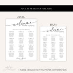 Printed Custom Wedding Seating Chart Welcome Sign