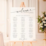 Printed Custom Wedding Seating Chart Welcome Sign