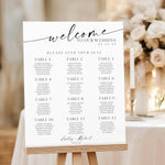 Printed Custom Wedding Seating Chart Welcome Sign