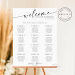 Printed Custom Wedding Seating Chart Welcome Sign