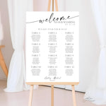 Printed Custom Wedding Seating Chart Welcome Sign
