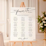 Printed Custom Wedding Seating Chart, Personalized Our Favorite People Welcome Sign