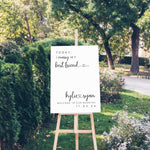 Best Friend Wedding Welcome Sign, Today I Marry My Best Friend Sign, Personalized Welcome Sign Printed, Quote Wedding Welcome Sign Printed
