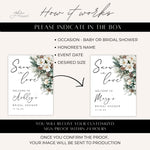 Custom Printed Snow In Love Winter Bachelorette, Bridal, Baby Shower Welcome Sign