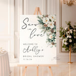 Custom Printed Snow In Love Winter Bachelorette, Bridal, Baby Shower Welcome Sign