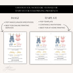 Boho He or She Custom Gender Reveal Invitation, Personalized Evite He or She What Will Baby Be Gender Reveal, Bohemian Gender Reveal Invite