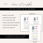 Boho He or She Custom Gender Reveal Invitation, Personalized Evite He or She What Will Baby Be Gender Reveal, Bohemian Gender Reveal Invite