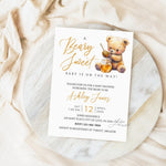 Teddy Bear Custom Baby Shower Invitation, A Beary Sweet Baby Is On The Way, Teddy Bear Honey Baby Shower Evite Digital Download Invitation