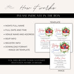 Strawberry Blueberry Custom Baby Shower Invitation, A Berry Sweet Baby Is On The Way, Fruit Berries Baby Shower Evite Digital Download