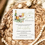 Bubbles and Brews Baby Shower Invitation, Co Ed Couples Baby Shower Invite, Bubbly Baby Shower, Wine, Beer, Champagne Joint Shower Evite