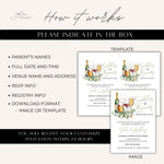 Bubbles and Brews Baby Shower Invitation, Co Ed Couples Baby Shower Invite, Bubbly Baby Shower, Wine, Beer, Champagne Joint Shower Evite
