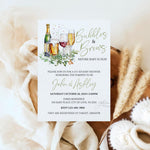 Bubbles and Brews Baby Shower Invitation, Co Ed Couples Baby Shower Invite, Bubbly Baby Shower, Wine, Beer, Champagne Joint Shower Evite