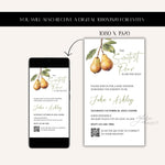 Sweetest Pear Twins Baby Shower Invitation, Pear Pair Twins Co Ed Couples Baby Shower Invite, Twin Babies Fruit Themes Joint Shower Evite