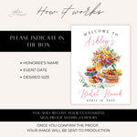 Bridal Brunch Custom Printed Welcome Sign, Floral Bridal Shower Brunch Personalized Welcome Sign, Bridal Brunch Floral Mimosa Welcome Sign