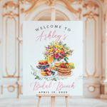Bridal Brunch Custom Printed Welcome Sign, Floral Bridal Shower Brunch Personalized Welcome Sign, Bridal Brunch Floral Mimosa Welcome Sign