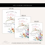 Personalized Floral Wildflower Bridal Shower Countdown Sign, Watercolor Bridal Shower Decor, Custom Floral Bridal Shower Welcome Sign