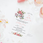 Custom Garden Tea Party Bridal Shower Invitation, Personalized Time For Tea With The Bride To Be Shower Invite, Floral Garden Tea Invite