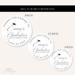 Personalized Graduation Stickers , Custom Graduation Party Favor Stickers, Class of 2025 Graduation Decor Labels