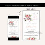 Custom Garden Tea Party Bridal Shower Invitation, Personalized Time For Tea With The Bride To Be Shower Invite, Floral Garden Tea Invite