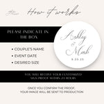 Custom Wedding Name Stickers, Personalized Favor Labels, Envelope Seals, Gift Bag Wine Bottle Stickers