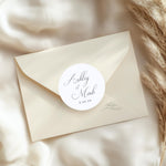 Custom Wedding Name Stickers, Personalized Favor Labels, Envelope Seals, Gift Bag Wine Bottle Stickers