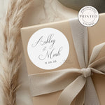 Custom Wedding Name Stickers, Personalized Favor Labels, Envelope Seals, Gift Bag Wine Bottle Stickers