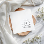 Custom Monogram Wedding Menu, Napkin Bundle, Printed & Shipped, Personalized Wedding Table Decor Set