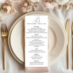 Custom Monogram Wedding Menu, Napkin Bundle, Printed & Shipped, Personalized Wedding Table Decor Set