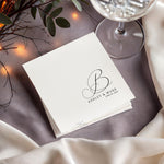 Custom Monogram Wedding Menu, Napkin Bundle, Printed & Shipped, Personalized Wedding Table Decor Set