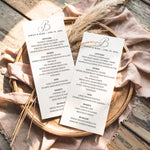 Custom Monogram Wedding Menu, Napkin Bundle, Printed & Shipped, Personalized Wedding Table Decor Set