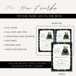 Custom Tartan Plaid Polo Inspired Baby Shower Invitation, Blue Green Teddy Bear Shower, Classic Preppy Baby Boy Shower Evite