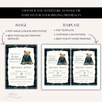 Custom Tartan Plaid Polo Inspired Baby Shower Invitation, Blue Green Teddy Bear Shower, Classic Preppy Baby Boy Shower Evite