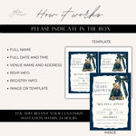 Custom Tartan Plaid Bow Polo Inspired Baby Shower Invitation, Blue & Green Teddy Bear, Classic Preppy Baby Boy Shower Evite