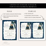 Custom Tartan Plaid Bow Polo Inspired Baby Shower Invitation, Blue & Green Teddy Bear, Classic Preppy Baby Boy Shower Evite