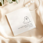 Custom Wedding Dog Napkins, Pet Portrait Cocktail Napkins, Personalized Dog Wedding Napkins, Black & White Pet Napkins, Wedding Bar Napkins
