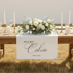Custom Wedding Head Table Decor, Personalized Sweetheart Table Runner, Bridal Dinner Sign, Minimalist Wedding Decor