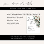 Custom Printed Snow In Love Winter Bachelorette, Bridal, Baby Shower Welcome Sign