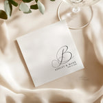 Custom Monogram Wedding Menu, Napkin Bundle, Printed & Shipped, Personalized Wedding Table Decor Set
