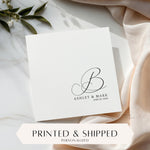Custom Monogram Wedding Napkins, Printed & Shipped, Personalized Cocktail or Luncheon Napkins for Wedding Reception