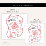Last Slice of the Single Life Napkins, Pizza Theme Bachelorette Party Napkins, Italian Bridal Shower Decor, Custom Pizza and Wine Napkins