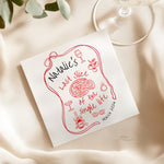 Last Slice of the Single Life Napkins, Pizza Theme Bachelorette Party Napkins, Italian Bridal Shower Decor, Custom Pizza and Wine Napkins