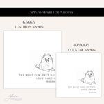 Custom Wedding Dog Napkins, Pet Portrait Cocktail Napkins, Personalized Dog Wedding Napkins, Black & White Pet Napkins, Wedding Bar Napkins