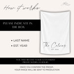 Custom Name Wedding Head Table Decor, Personalized Sweetheart Table Runner, Bridal Dinner Sign, Minimalist Wedding Decor