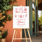 That's Amore Custom Welcome Sign, Italian Amore Bridal Shower Sign, Personalized Italy Bachelorette Sign, Red Pizza Pasta Wine Bridal Shower