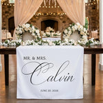 Custom Wedding Head Table Decor, Personalized Sweetheart Table Runner, Bridal Dinner Sign, Minimalist Wedding Decor