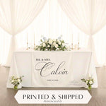 Custom Wedding Head Table Decor, Personalized Sweetheart Table Runner, Bridal Dinner Sign, Minimalist Wedding Decor