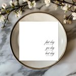 Custom Wedding Timeline Napkins, Love Story Napkins, First Day Yes Day Best Day, Personalized Wedding Engagement Proposal Date Napkins