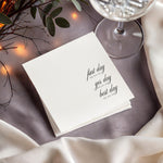 Custom Wedding Timeline Napkins, Love Story Napkins, First Day Yes Day Best Day, Personalized Wedding Engagement Proposal Date Napkins