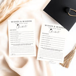 Graduation Advice Cards Game, Personalized Wishes & Wisdom Graduation Party Activity, Guest Message Cards, Class of 2026 Grad Keepsake