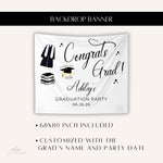Custom Graduation Decor Bundle, Welcome Sign, Backdrop Banner, Gift Tags & Advice Cards, Personalized Graduation Party Set, Grad Party Decor
